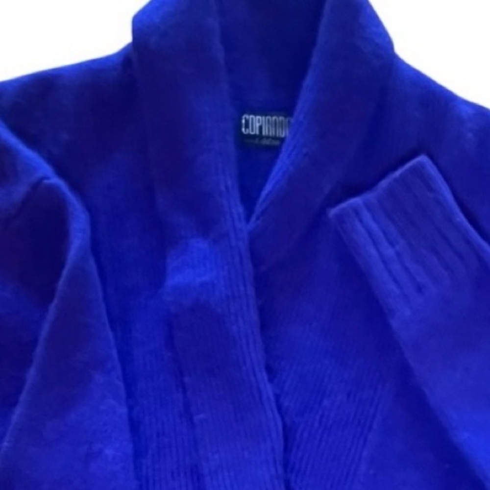 Vintage Dalton Sapphire Blue Wool Cardigan Sweater